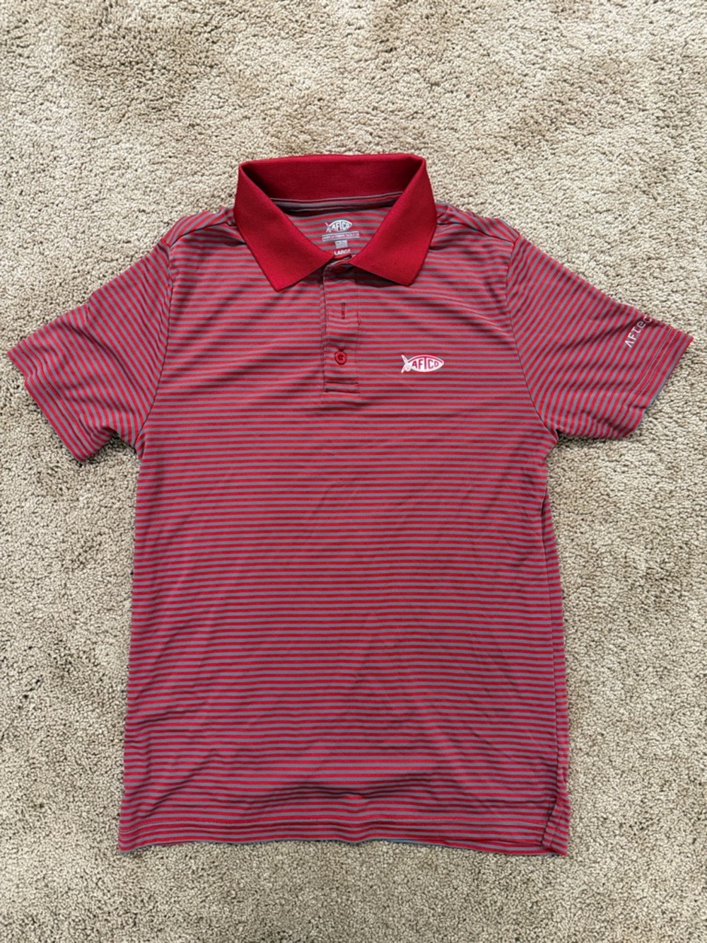 Striped Red Polo Shirt